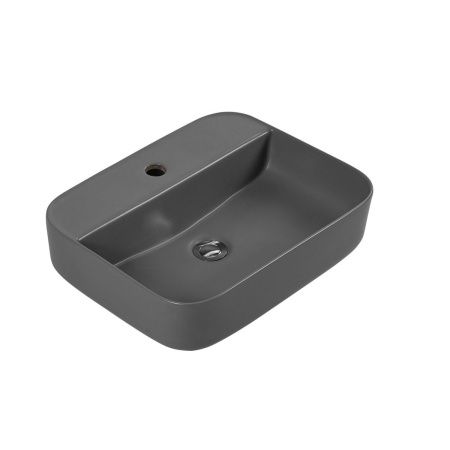 Раковина из сантехнического фарфора Aquatek ВЕГА AQ5506-MG 50х40 накладная цвет серый 1 отверстие под смеситель