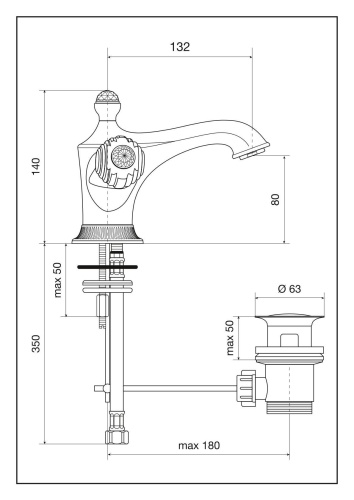 Смесители Emmevi The One 98003SW/CR на столешницу хром - фото 2