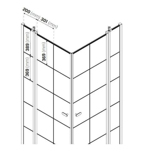 Душевой уголок New Trendy NEW SOLEO Black K-0580 90х90 стекло прозрачное профиль черный без поддона - фото 4