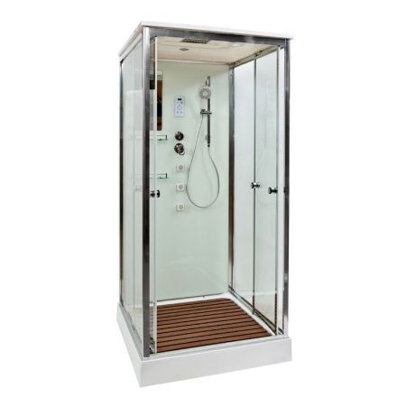 Душевая кабина AvaCan V1015 100х100 квадратная с крышей ориентация универсальная