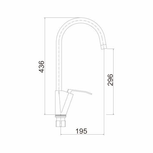 Смеситель для кухни Fashun A4158 на мойку хром - фото 3