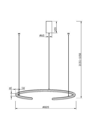 Люстра подвесная Maytoni Motion (Движение) MOD276PL-L20W3K1