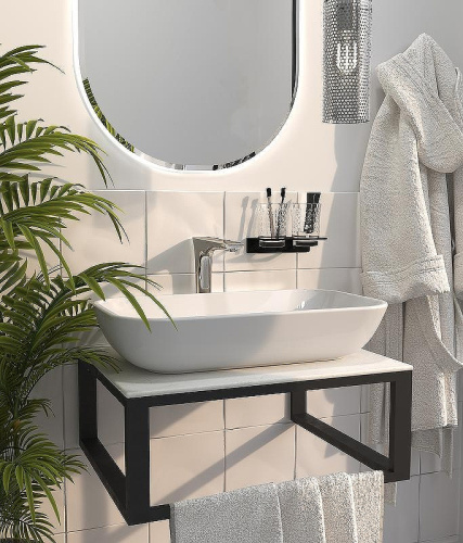 Столешница 1MarKa Grunge Loft Ц0000008734 59х48 накладная цвет бетон светлый - фото 2