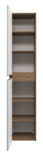 Шкаф-пенал Brevita Chester CHE-05035-4950По 35х30х165 подвесной цвет серый/коричневый - фото 3