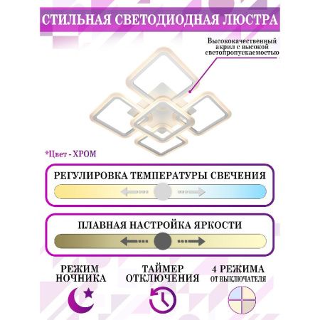 Люстра потолочная Natali Kovaltseva Spektr (Спектр) LED LAMPS 81218