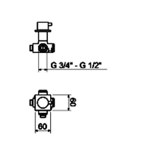 Смеситель для ванны и душа Webert Elio EL690102560 встраиваемый в стену черный - фото 3