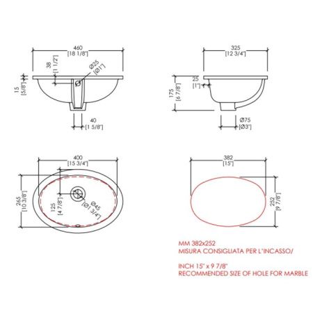 Раковина керамическая Devon Devon Over and under counter basins RALILY460 50 см встраиваемая цвет белый без отверстий под смеситель
