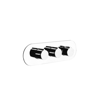 Смеситель для душа Gessi Tondo 43064#031 встраиваемый в стену хром с термостатом (внешняя часть)