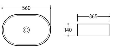 Раковина из сантехнического фаянса CHARUS TORRE BIANCA 700-024W 60х40 накладная цвет белый без отверстий под смеситель