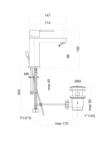 Смеситель Fiore 77CR7520 на раковину хром