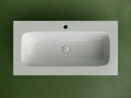 Раковина из сантехнического фарфора Ceramica Nova GRACE CN7019 90х50 накладная цвет белый 1 отверстие под смеситель