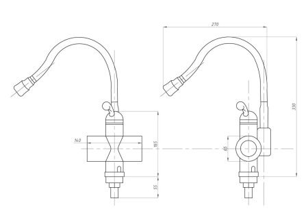 Смеситель для кухни TSARSBERG TSB-WH1103 на мойку хром