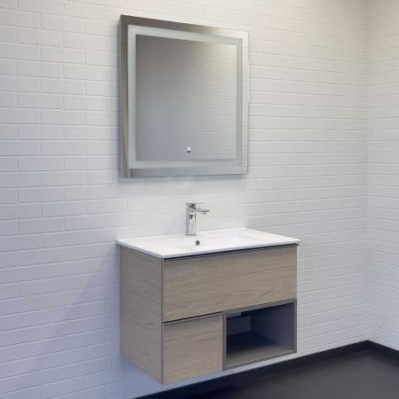 Тумба с раковиной Comforty Тургояк 00-00020597CF 80х50 подвесная цвет бежевый