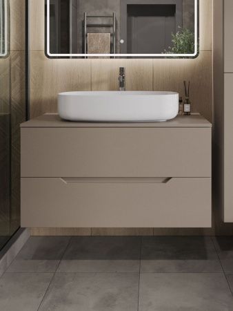 Тумба с раковиной Orange Line Li-100TuLMDF+B07-675W 100х50