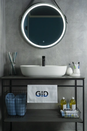 Раковина керамическая Gid Lago 51192 60х40 накладная цвет белый 1 отверстие под смеситель