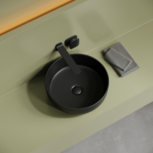 Раковина Ceramica Nova TAYCAN 38 см CN12003MB накладная цвет черный матовый - фото 2