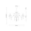 Люстра подвесная Lucia Tucci Barletta Cream White (Барлетта Цреам Вхите) Barletta 1730.8 Cream White