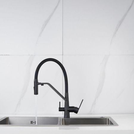 Смеситель для кухни Shevanik S278H на мойку черный