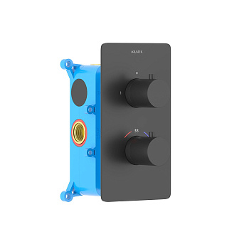 Смеситель для ванны Aquatek ЕВРОПА AQ1392MB встраиваемый в стену черный матовый с термостатом