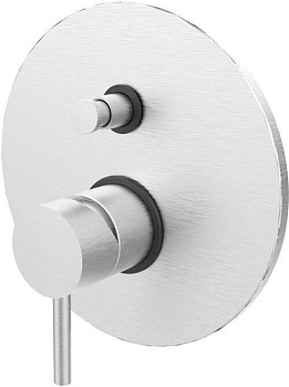 Смеситель для ванны с душем Paffoni Light LIG015ST встраиваемый в стену сталь без термостата