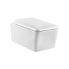 Унитаз подвесной Gessi Rettangolo 37573#518 белый с сиденьем микролифт каскадный смыв