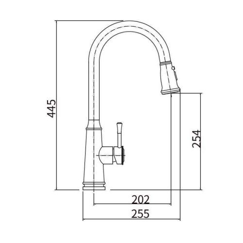 Смеситель для кухни Fashun A56108 на мойку сатин - фото 3