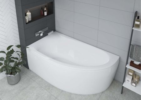 Ванна акриловая Aquatek Дива DIV150-0000001 150х90 пристенная асимметричная без каркаса без ручек