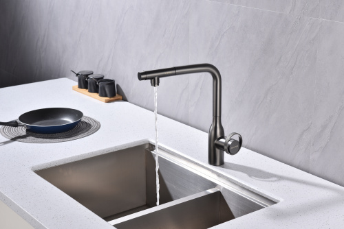 Смеситель для кухни Paulmark URBAN Ur213104-B на раковину беретта - фото 3