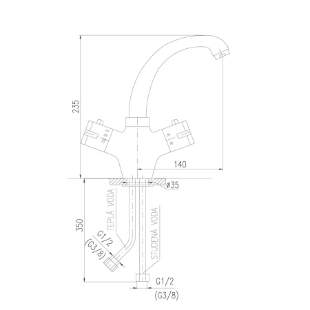 Смеситель RavSlezak Termo TRM26.5CMAT на раковину черный матовый/хром