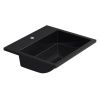 Раковина из искусственного камня Uperwood Barsa 3939193460 50х50 полувстраиваемая цвет черный