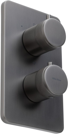 Смеситель для ванны с душем Allen Brau Priority 5.31314-MG встраиваемый в стену серый с термостатом