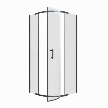 Душевой уголок Cerutti SPA KORRA Z90B 90х90 стекло прозрачное профиль черный без поддона