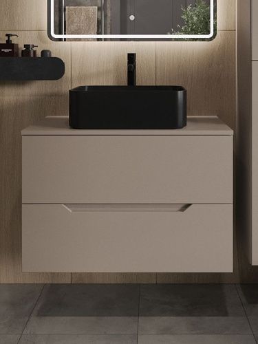 Тумба с раковиной Orange Line Li-80TuLMDF+B02-460MB 80х50 цвет бежевый - фото 3