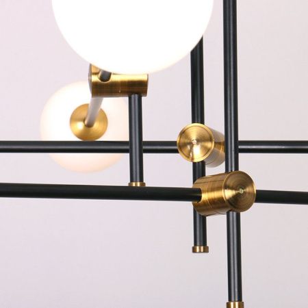 Люстра на штанге Delight Collection Bistro Globe (Бистро Глобе) 9389P/6 black/gold