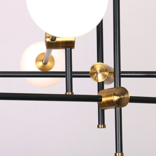 Люстра на штанге Delight Collection Bistro Globe (Бистро Глобе) 9389P/9 black/gold - фото 3