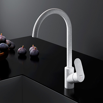 Смеситель для кухни Am.Pm Like F8007133 на раковину/на столешницу белый без термостата