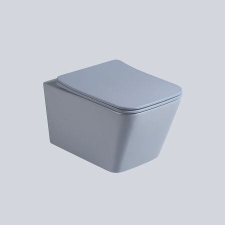 Унитаз подвесной Vincea Q-Line VT1-12MO голубой с сиденьем микролифт безободковый душевой смыв