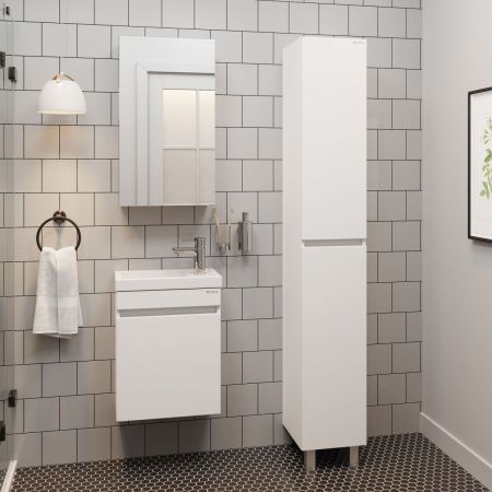 Тумба под раковину Onika Милтон 104513 40х20 подвесная цвет белый