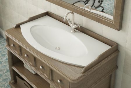 Раковина из искусственного камня Эстет Мальта ФР-00014945 90х50 накладная цвет белый 1 отверстие под смеситель