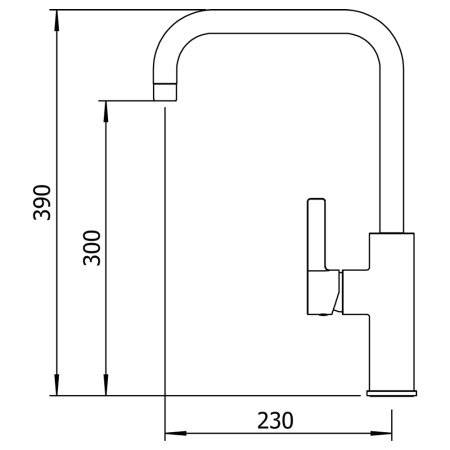 Смеситель для кухни Clever Alpina Right 61186 на раковину черный