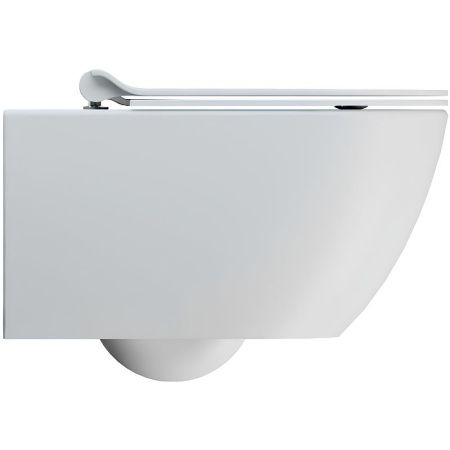 Чаша унитаза подвесная GSI Pura 881509_УЦ цвет белый без сиденья безободковая смыв торнадо (глубокая раковина на ободке)