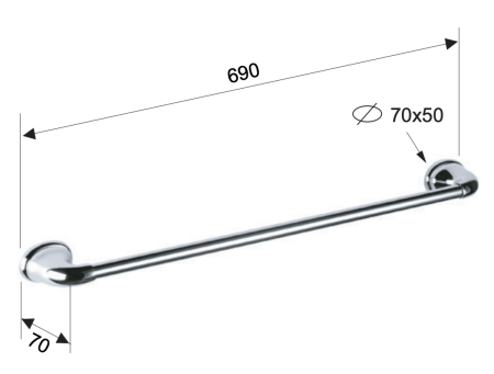 Полотенцедержатель Remer 900 NV30CR
