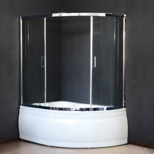 Душевая шторка на ванну Royal Bath ALPINE RB170ALP-T-CH 170х150 стекло прозрачное профиль хром глянцевый ориентация универсальная - фото 2