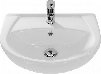 Раковина из сантехнического фарфора Onika Erica UM-ERI55/1 60х50 накладная цвет белый 1 отверстие под смеситель