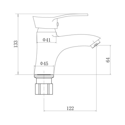 Смеситель Fashun A1028 на раковину хром - фото 3