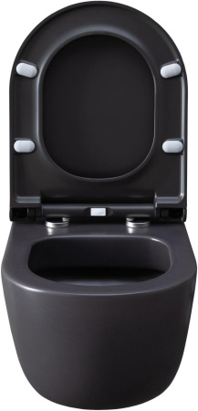 Чаша унитаза подвесная Allen Brau Priority 4.31002.AN цвет черный без сиденья безободковая каскадный смыв