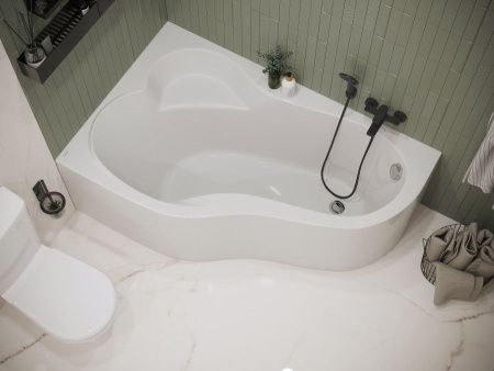 Ванна акриловая Santek Ибица XL 1WH112037 160х100 пристенная асимметричная без каркаса