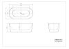 Ванна акриловая BelBagno BB306-1675 170х80 отдельностоящая овальная с ножками