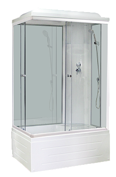 Душевая кабина Royal Bath ВР RB8100BP6-WT-R 100х80 прямоугольная с крышей ориентация правая