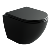 Унитаз подвесной Ceramica Nova METROPOL CN4002TMB черный с сиденьем микролифт безободковый смыв торнадо
